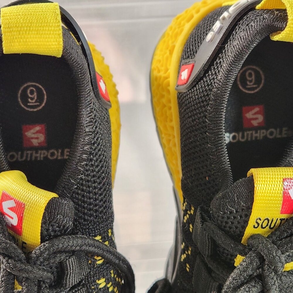 Southpole Kids Shoes Black Yellow Running Shoes Sneakers Size 9 Lace-Up EUC - Picture 5 of 12